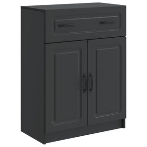 vidaXL Serv&iacute;rovac&iacute; skř&iacute;ň Čern&aacute; 66 x 34,5 x 87 cm Kompozitn&iacute; dřevo