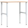 vidaXL Pracovn&iacute; stůl 100 x 60 x (71,5&ndash;98) cm masivn&iacute; dub obd&eacute;ln&iacute;kov&yacute;