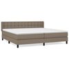vidaXL Box spring postel s matrac&iacute; taupe 200x200 cm textil