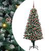 vidaXL V&aacute;nočn&iacute; stromek s LED osvětlen&iacute;m Zelen&aacute; a b&iacute;l&aacute; 180 cm