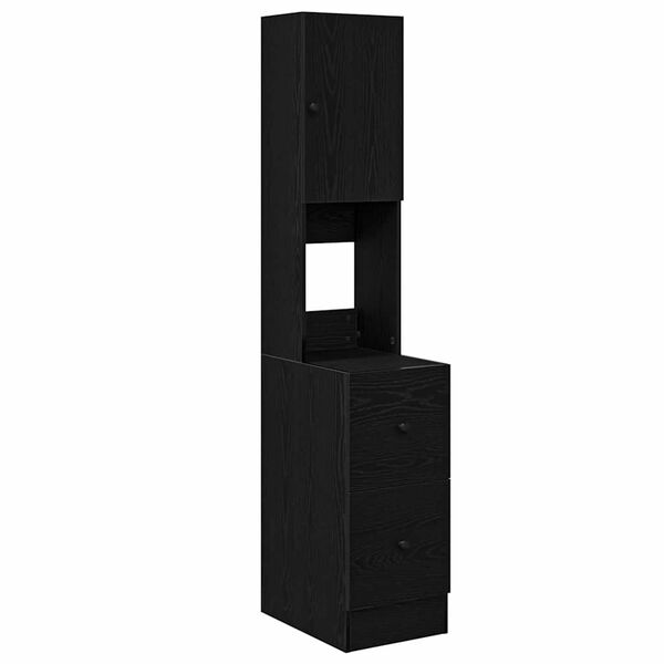 vidaXL Kuchyňsk&yacute; bufet se z&aacute;suvkou s polic&iacute; Čern&yacute; dub 32 x 50 x 180 cm