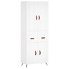 vidaXL Skř&iacute;ň highboard b&iacute;l&aacute; 69,5 x 34 x 180 cm kompozitn&iacute; dřevo