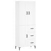 vidaXL Skř&iacute;ň highboard b&iacute;l&aacute; 69,5 x 34 x 180 cm kompozitn&iacute; dřevo