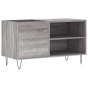 vidaXL Skř&iacute;ňka na LP desky &scaron;ed&aacute; sonoma 85x38x48 cm kompozitn&iacute; dřevo