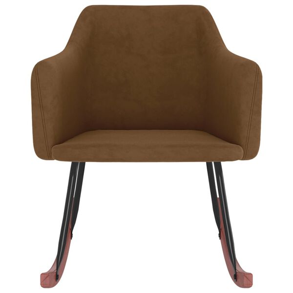 vidaXL Houpac&iacute; křeslo hněd&eacute; samet