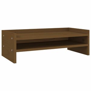 vidaXL Stojan na monitor medově hněd&yacute; 50x24x16 cm masivn&iacute; borov&eacute; dřevo
