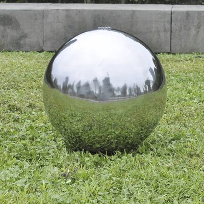 vidaXL Zahradní fontána koule s LED nerezová ocel 30 cm