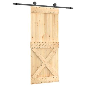 vidaXL Posuvn&eacute; dveře Přirozen&aacute; a čern&aacute; 85 x 210 cm