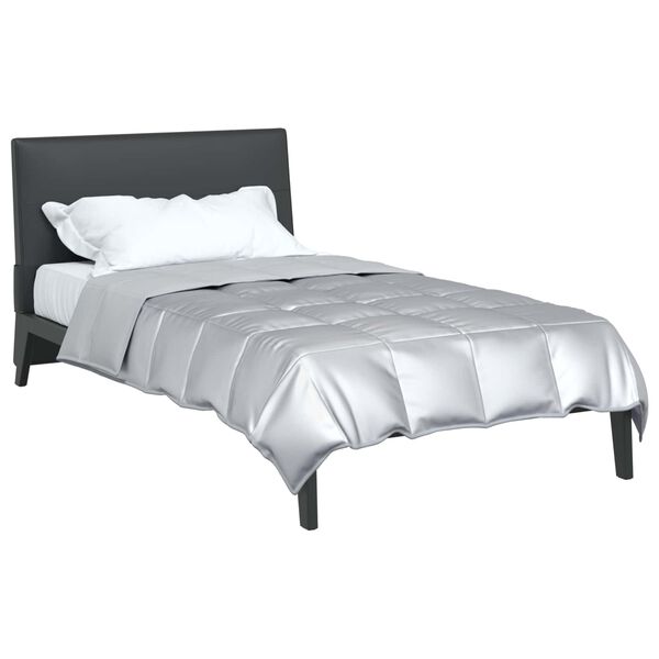 vidaXL Celoročn&iacute; přikr&yacute;vka Stř&iacute;brn&aacute; 220 x 140 cm Sat&eacute;n a mikrovl&aacute;kno