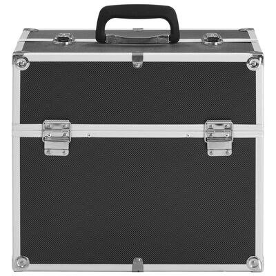 vidaXL Kosmetický kufřík 37 x 24 x 35 cm černý hliník