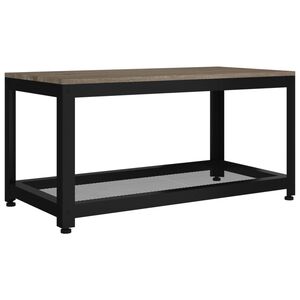 vidaXL Konferenčn&iacute; stolek &scaron;ed&yacute; a čern&yacute; 90 x 45 x 45 cm MDF a železo