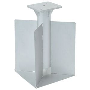 vidaXL Zemn&iacute; kotva pro slunečn&iacute;k stř&iacute;brn&aacute; 27,5 x 27,5 x 45 cm ocel