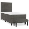vidaXL Box spring postel s matrac&iacute; tmavě &scaron;ed&aacute; 90x200 cm samet