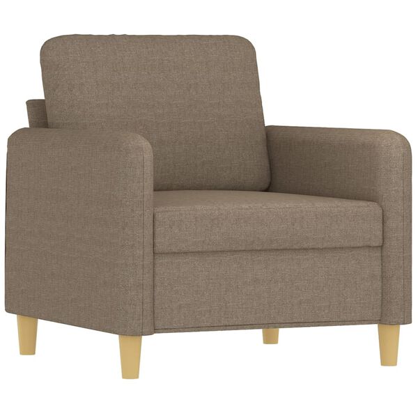 vidaXL Křeslo s podnožkou taupe 60 cm textil