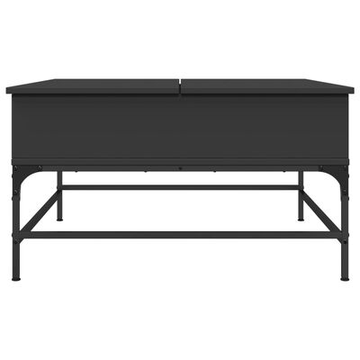 vidaXL Konferenční stolek černý 80 x 80 x 45 cm kompozitní dřevo a kov