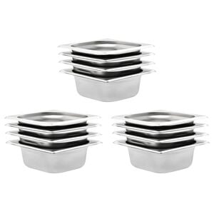 vidaXL Gastron&aacute;doby 12 ks GN 1/6 65 mm nerezov&aacute; ocel