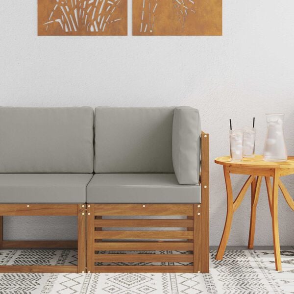 vidaXL Zahradn&iacute; rohov&aacute; sedačka Masivn&iacute; ak&aacute;tov&eacute; dřevo Př&iacute;rodn&iacute;