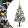 vidaXL Uměl&yacute; v&aacute;nočn&iacute; stromeček B&iacute;l&aacute; 180 cm PVC, ocel a plast