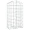vidaXL Klenut&yacute; gabionov&yacute; ko&scaron; 100 x 50 x 160/180 cm pozinkovan&eacute; železo