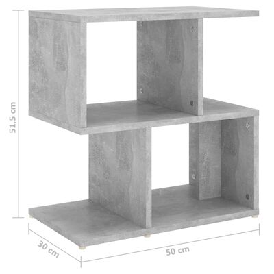 vidaXL Noční stolek betonově šedý 50 x 30 x 51,5 cm dřevotříska
