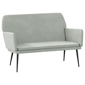 vidaXL Lavice světle &scaron;ed&aacute; 108 x 79 x 79 cm samet