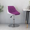 vidaXL Barov&aacute; židle fialovo-b&iacute;l&aacute; uměl&aacute; kůže