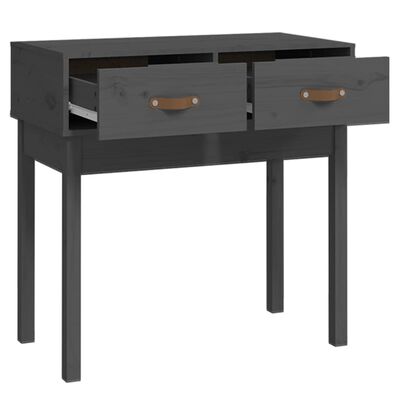 vidaXL Konzolový stolek šedá 76,5 x 40 x 75 cm masivní borové dřevo
