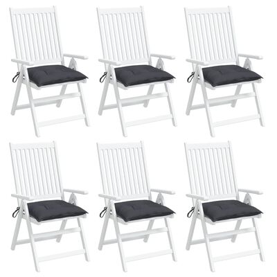 vidaXL Podušky na židli 6 ks antracitové 50 x 50 x 7 cm látka oxford
