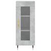 vidaXL Skř&iacute;ň highboard betonově &scaron;ed&aacute; 34,5x34x180 cm kompozitn&iacute; dřevo