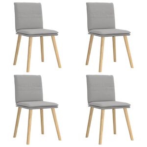 vidaXL Otočn&eacute; j&iacute;deln&iacute; židle 4 ks Oblak &scaron;ed&aacute; textil