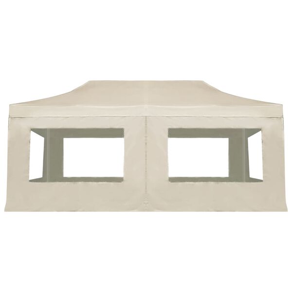 vidaXL Profesion&aacute;ln&iacute; skl&aacute;dac&iacute; party stan + stěny hlin&iacute;k 6x3 m kr&eacute;mov&yacute;