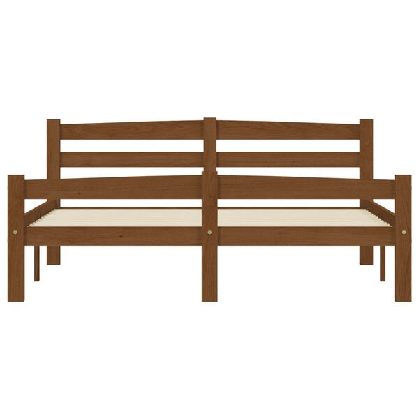 vidaXL R&aacute;m postele medově hněd&yacute; masivn&iacute; borovice 120 x 200 cm