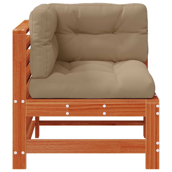 vidaXL Zahradn&iacute; rohov&aacute; sedačka Masivn&iacute; borovice Voskově Hněd&aacute;