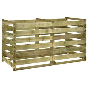 vidaXL Laťkov&yacute; kompost&eacute;r impregnovan&aacute; borovice 180 x 90 x 90 cm