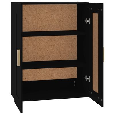 vidaXL Nástěnná skříňka černá 69,5 x 32,5 x 90 cm kompozitní dřevo