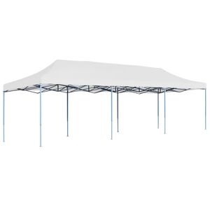 vidaXL Skl&aacute;dac&iacute; nůžkov&yacute; party stan 3 x 9 m b&iacute;l&yacute;