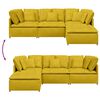 vidaXL Modulární pohovka s podnožkou&polštáře žlutá samet