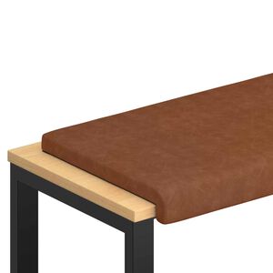 vidaXL Pol&scaron;t&aacute;ř na lavici Uměl&aacute; kůže Hněd&aacute; Hloubka 35 cm
