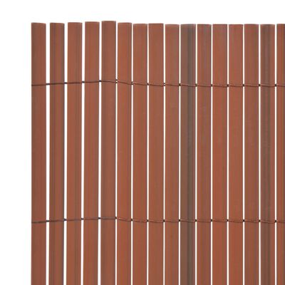 vidaXL Oboustranný zahradní plot PVC 90 x 500 cm hnědý