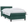vidaXL Box spring postel s matrac&iacute; tmavě zelen&aacute; 80x210 cm samet
