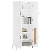 vidaXL Skř&iacute;ň highboard b&iacute;l&aacute; 69,5 x 34 x 180 cm kompozitn&iacute; dřevo