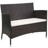 vidaXL Zahradn&iacute; lavice 106 cm polyratan hněd&aacute;