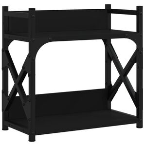 vidaXL Stojan na tisk&aacute;rnu 2patrov&yacute; čern&yacute; 40x20x40 cm kompozitn&iacute; dřevo
