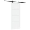 vidaXL Posuvn&eacute; dveře ORKDAL 93 x 232 cm Kompozitn&iacute; dřevo B&iacute;l&aacute; a čern&aacute;
