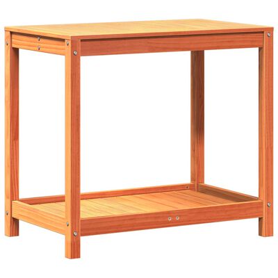 vidaXL Přesazovací stůl s policí voskově hnědý 82,5x50x75 cm borovice