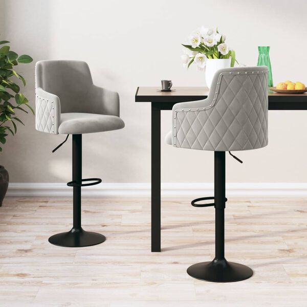 vidaXL Barov&eacute; židle 2 ks světle &scaron;ed&eacute; samet