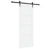 vidaXL Posuvn&eacute; dveře ORKDAL 78 x 202 cm Kompozitn&iacute; dřevo B&iacute;l&aacute; a čern&aacute;