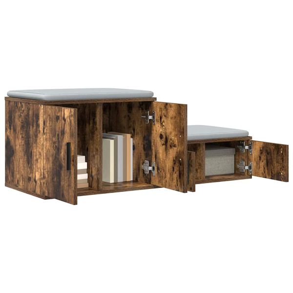 vidaXL &Uacute;ložn&aacute; skř&iacute;ňka 2 pcs Kouřov&yacute; dub 127 x 41 x 40 cm