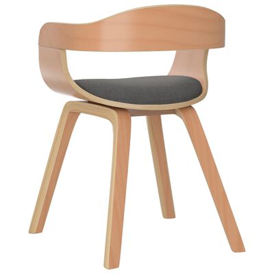 vidaXL Jídelní židle 6 ks světle šedé ohýbané dřevo a textil