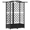 vidaXL Vyv&yacute;&scaron;en&yacute; z&aacute;hon s trel&aacute;ž&iacute; a střechou Čern&aacute; 124 x 40 x 123 cm PP